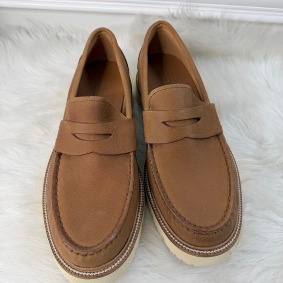New Cole Haan Mens American Classics Cuoio Brown Leather Penny Loafers Size 8.5 main image 5
